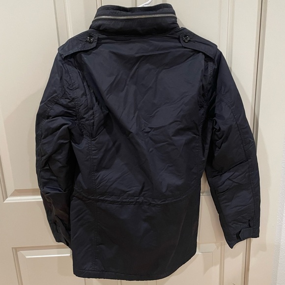 Wallace & Barnes Utility Jacket Mens XS Hidden Hood Fleece Lined J Crew Bomber - Picture 3 of 5